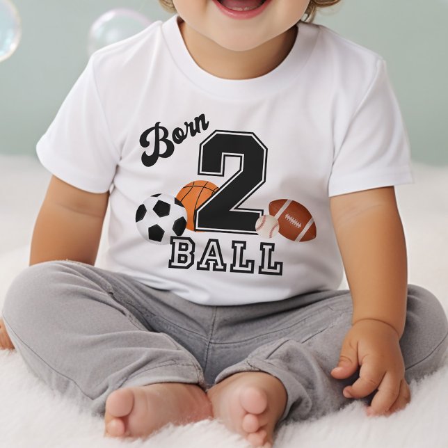 Camiseta Infantil Nascer 2 Ball Sport Themed Boy Party (Criador carregado)