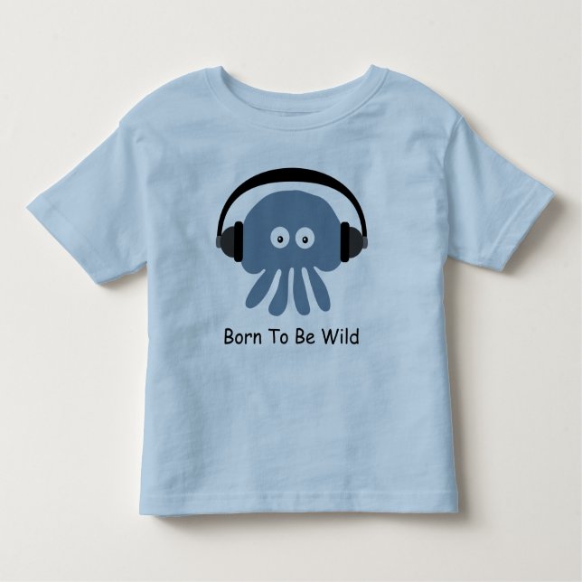 Camiseta Infantil Nascer azul do DJ das medusa a ser t-shirt (Frente)