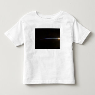 Camiseta Infantil Nascer do sol como visto no espaço