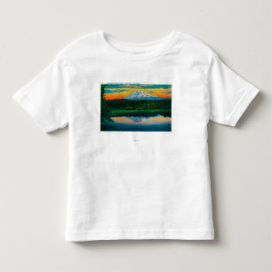 Camiseta Infantil Nascer do sol na montagem Adams do lago trout, WA