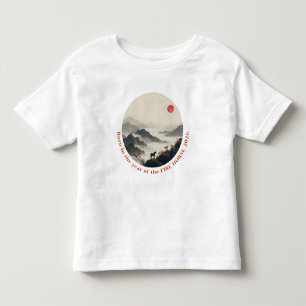 Camiseta Infantil Nascido no Ano do Cavalo 2026 Montanha Chinesa