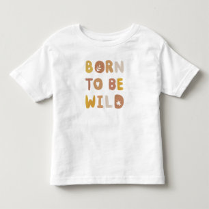 Camiseta Infantil Nascido para ser aquarelas selvagens