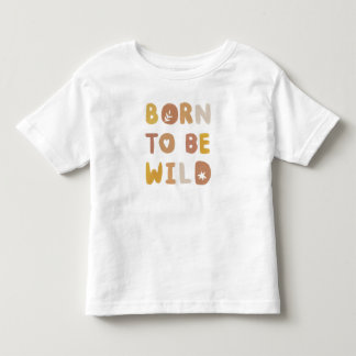 Camiseta Infantil Nascido para ser aquarelas selvagens