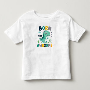 Camiseta Infantil 🦕 Nascido Para Ser Incrível Para Meninos Pequenos