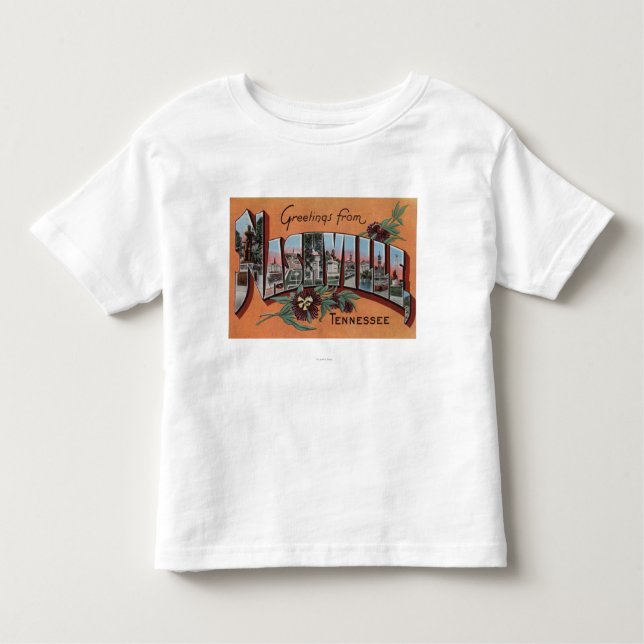Camiseta Infantil Nashville, Tennessee - grandes cenas da letra (Frente)