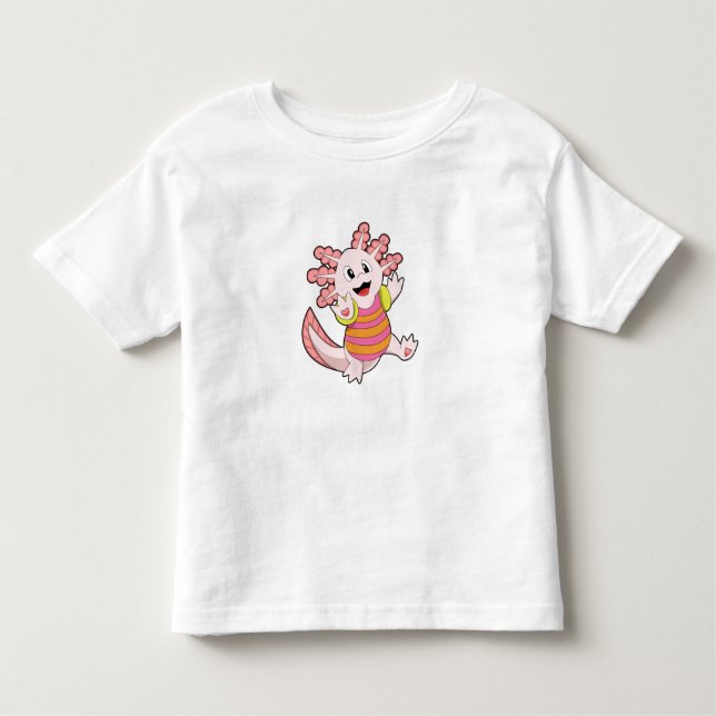 Camiseta Infantil Natação Axolotl (Frente)