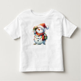Camiseta Infantil Natal Adorável Snowman Baby Bodydress