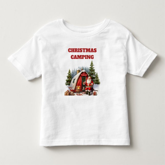 Camiseta Infantil Natal Camping Toddler Jersey (Frente)