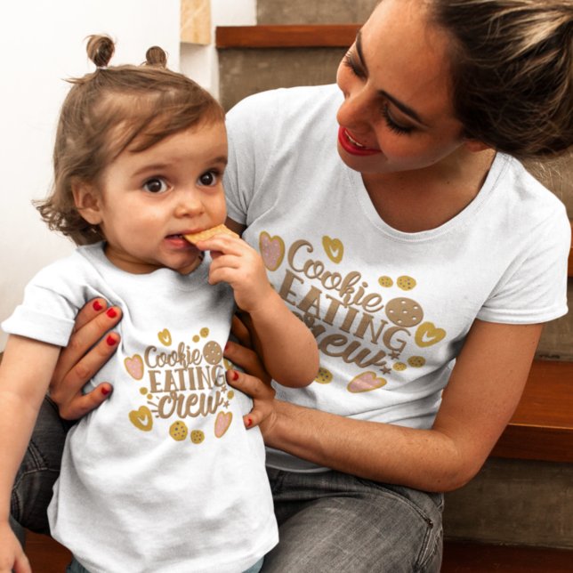 Camiseta Infantil Natal da Tripulação de Comida de Cookie (Criador carregado)