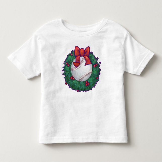 Camiseta Infantil Natal do Baseball (Frente)