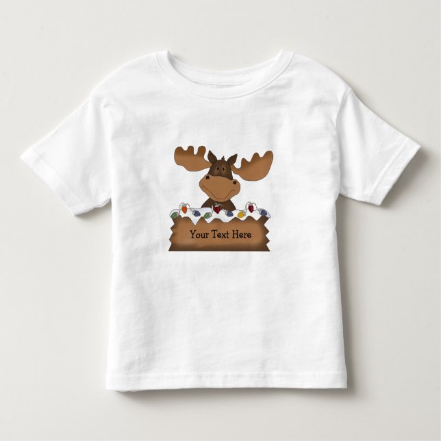 Camiseta Infantil Natal dos alces (customizável) (Frente)