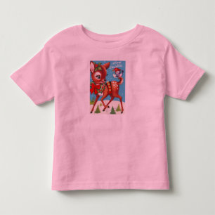 CAMISETA INFANTIL NATAL DOS CERVOS DO VINTAGE