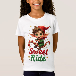Camiseta Infantil Natal Elf Sweet Ride