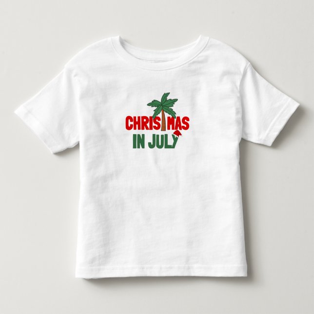 CAMISETA INFANTIL NATAL EM JULHO (Frente)