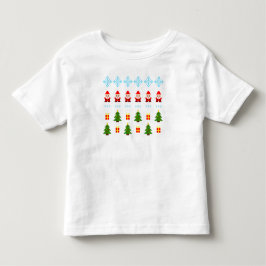 Camiseta Infantil Natal em Pixel Art