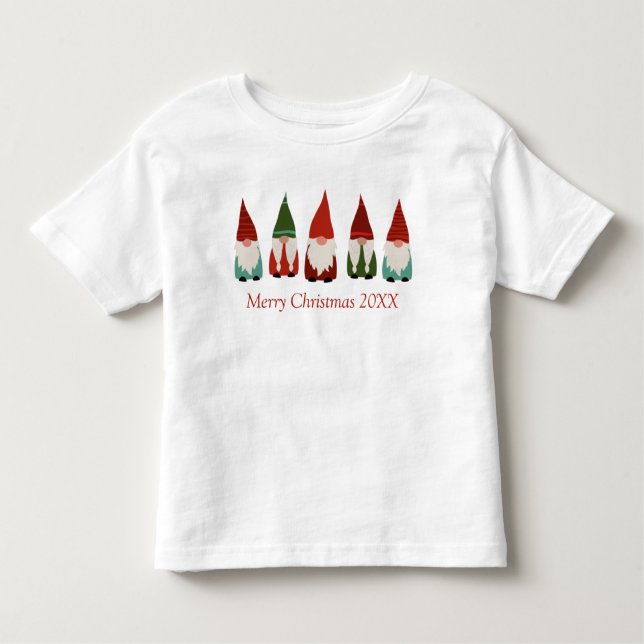 Camiseta Infantil Natal Gnomos Feliz Natal (Frente)