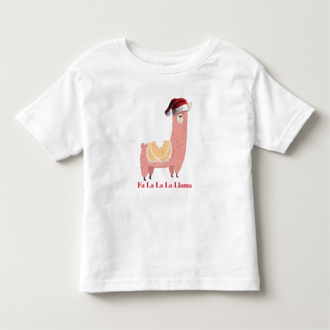 Camiseta Infantil Natal Llama (Frente)