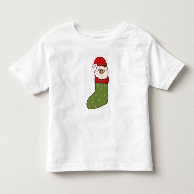 Camiseta Infantil Natal na meia (Frente)