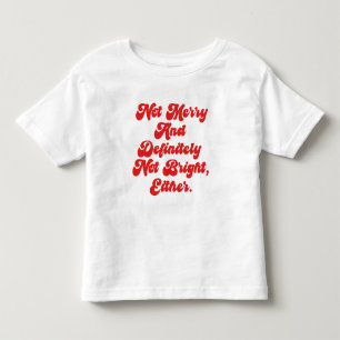 Camiseta Infantil Natal Não Alegre E Divertido Texto Anti-Natal