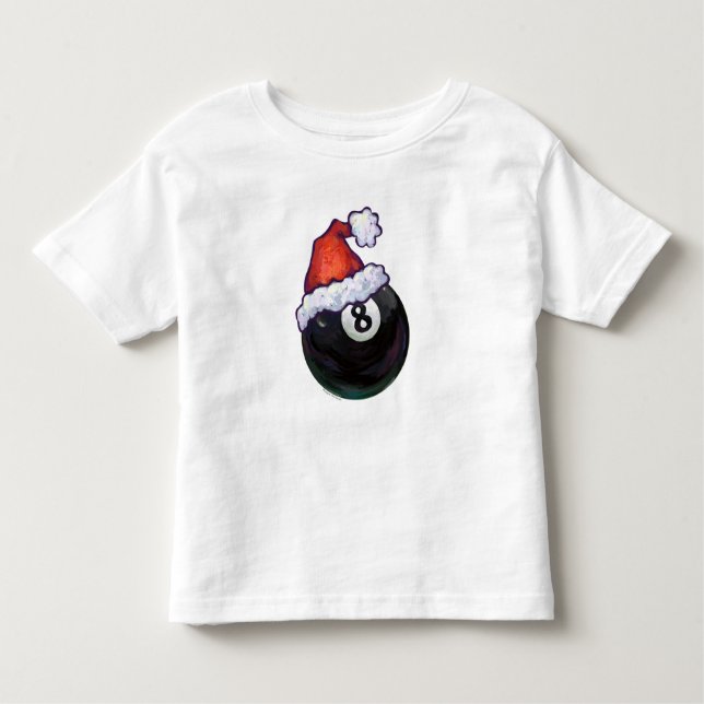 Camiseta Infantil Natal Red Hat de 8 bolas (Frente)