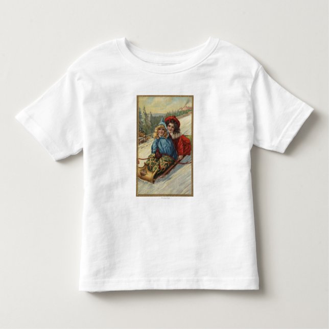 Camiseta Infantil NatalDuas Meninas Dormindo (Frente)