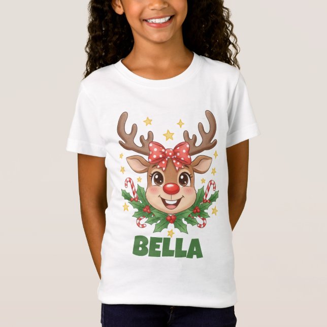 Camiseta Infantil Nataliana com Nome Personalizado (Frente)