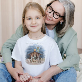 Camiseta Infantil Natividade Tradicional de Natal para a Casa Farmad