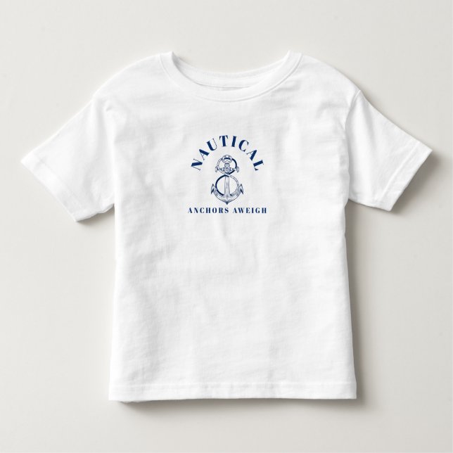 CAMISETA INFANTIL NAUTICAL ANCHORS AWEIGH (Frente)