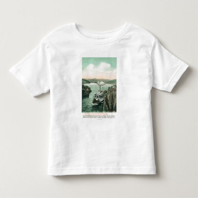 Camiseta Infantil Navio a vapor do cavalo branco (Frente)