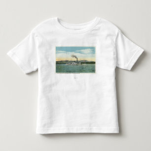 Camiseta Infantil Navio a vapor do Mt. Washington, opinião da escal