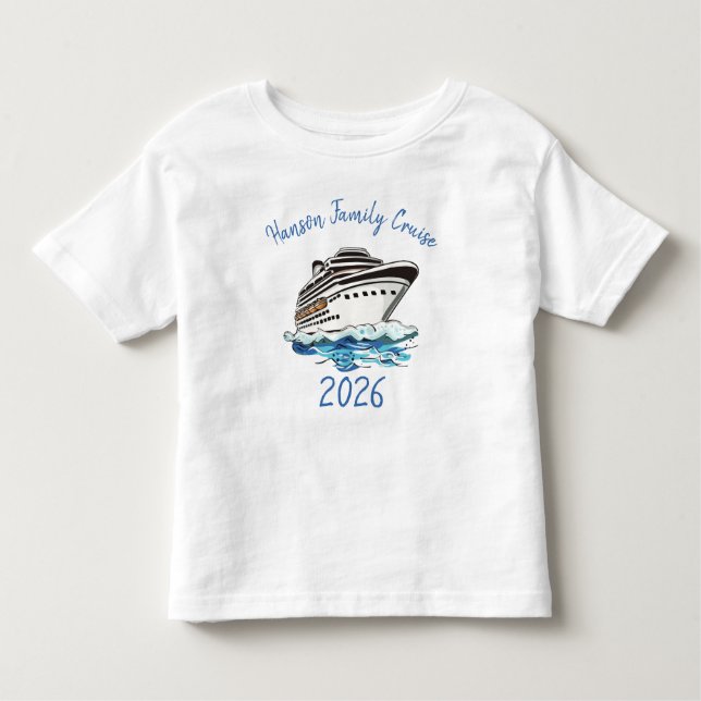 Camiseta Infantil Navio de Cruzeiro Personalizado (Frente)