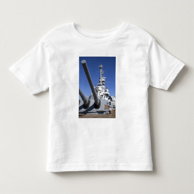 Camiseta Infantil Navio de guerra de USS Alabama no memorial da (Frente)