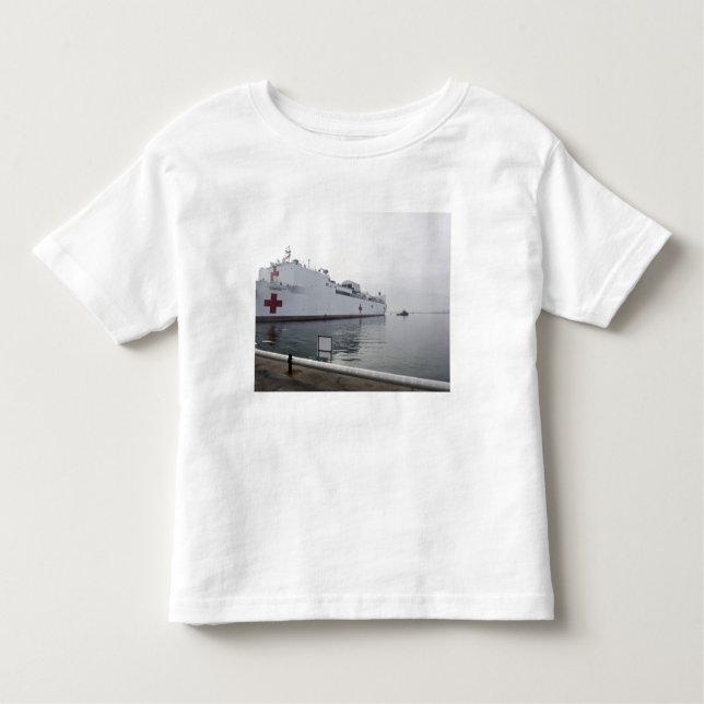 Camiseta Infantil Navio hospitalar do Comando Militar Sealift (Frente)