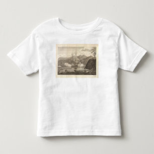 Camiseta Infantil Navios de Ingleses que ateiam fogo em Tahiti