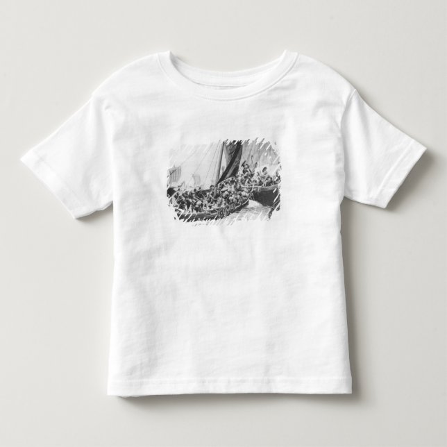 Camiseta Infantil Navios de Viking (Frente)