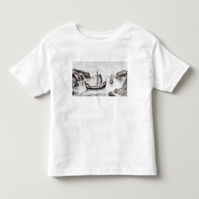 Camiseta Infantil Navios de Viking (Frente)