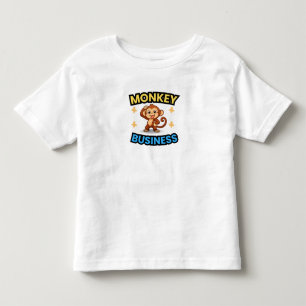Camiseta Infantil Negócios de Macaco Divertido
