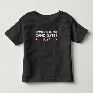 Camiseta Infantil Nenhum destes candidatos 2024 humor sarcástico eng