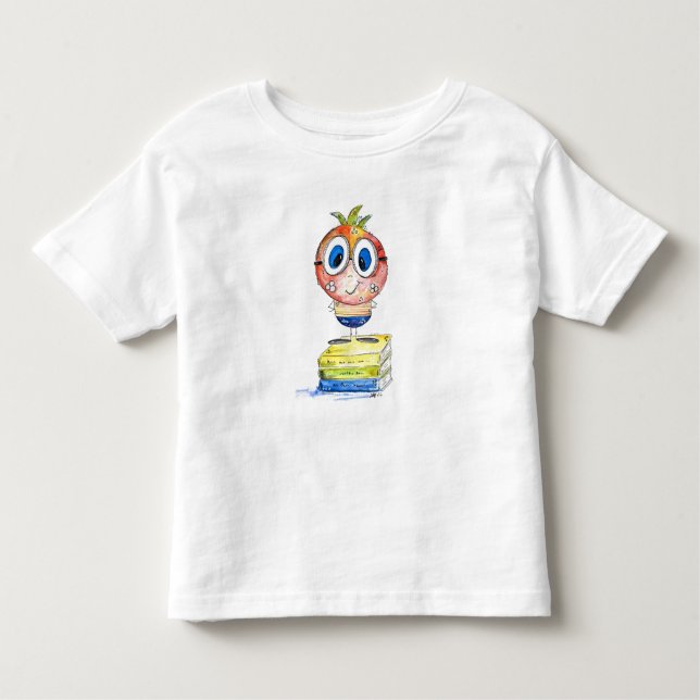 Camiseta Infantil Nerd de Livro Branco (Frente)