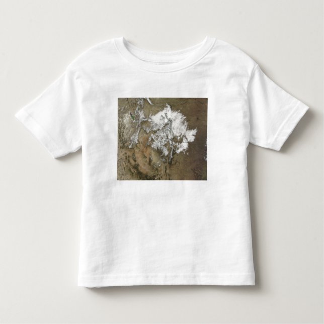 Camiseta Infantil Neve cobrir as Montanhas Rochosas nos Estados Unid (Frente)