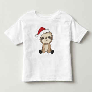 Camiseta Infantil Neve de Natal Lenta Animais de inverno Lama Todd