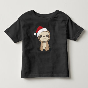 Camiseta Infantil Neve de Natal Lenta Animais de inverno Lama Todd