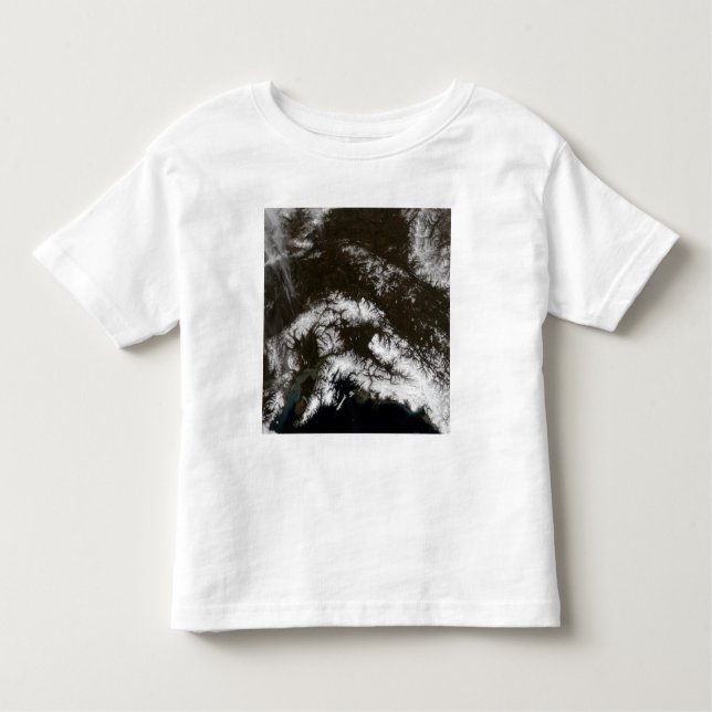 Camiseta Infantil Neve no centro-sul do Alasca (Frente)