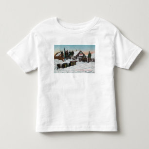 Camiseta Infantil Neve sobre a casa TopsNome, AK