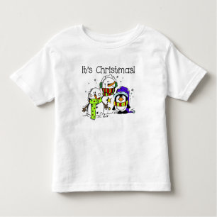 Camiseta Infantil Neves e Pinguins É Natal