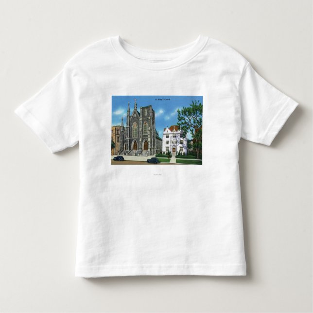 Camiseta Infantil New Haven, opinião de CTExterior de St Mary (Frente)