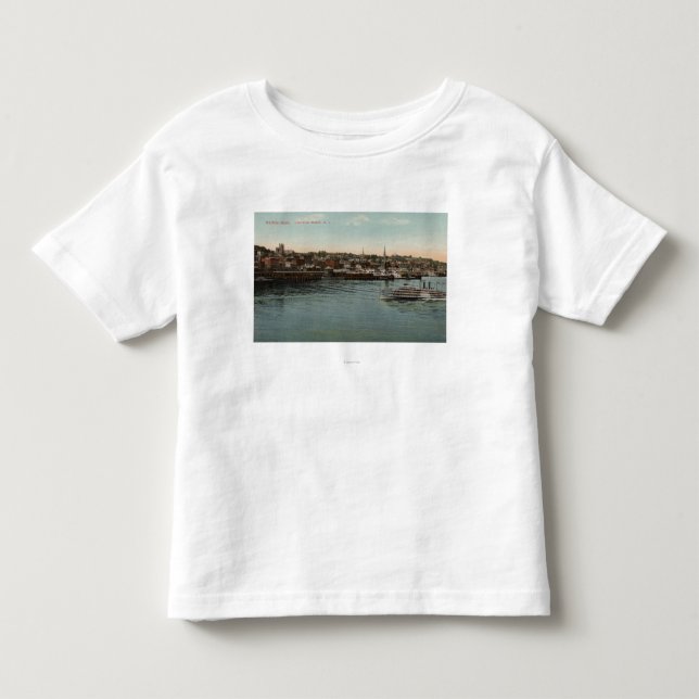 Camiseta Infantil Newburgh, NY - opinião do beira-rio do Rio Hudson (Frente)