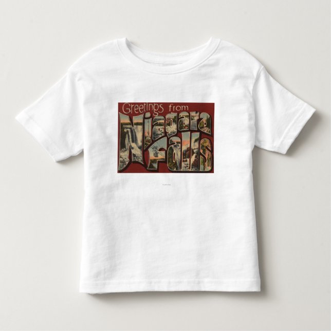 Camiseta Infantil Niagara Falls, New York - grandes cenas 5 da letra (Frente)
