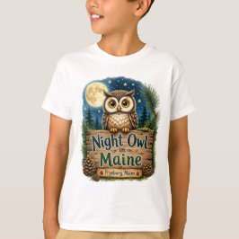 Camiseta infantil Night Owl in Maine Fryeburg