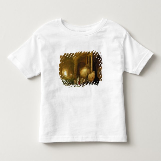 Camiseta Infantil Ninfas que banham-se por ruínas clássicas (Frente)